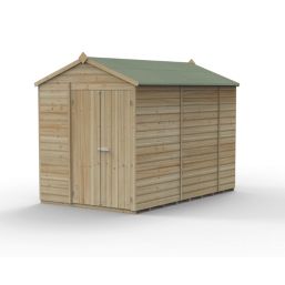Forest Beckwood 6' x 9' 6" (Nominal) Apex Shiplap Timber Shed with Base & Assembly