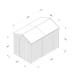 Forest Beckwood 6' x 9' 6" (Nominal) Apex Shiplap Timber Shed with Base & Assembly