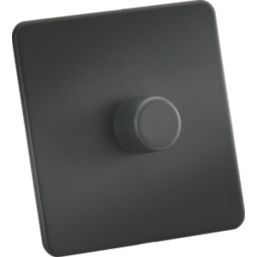 Knightsbridge  1-Gang 2-Way LED Intelligent Dimmer Switch  Anthracite