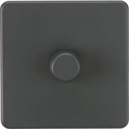 Knightsbridge  1-Gang 2-Way LED Intelligent Dimmer Switch  Anthracite