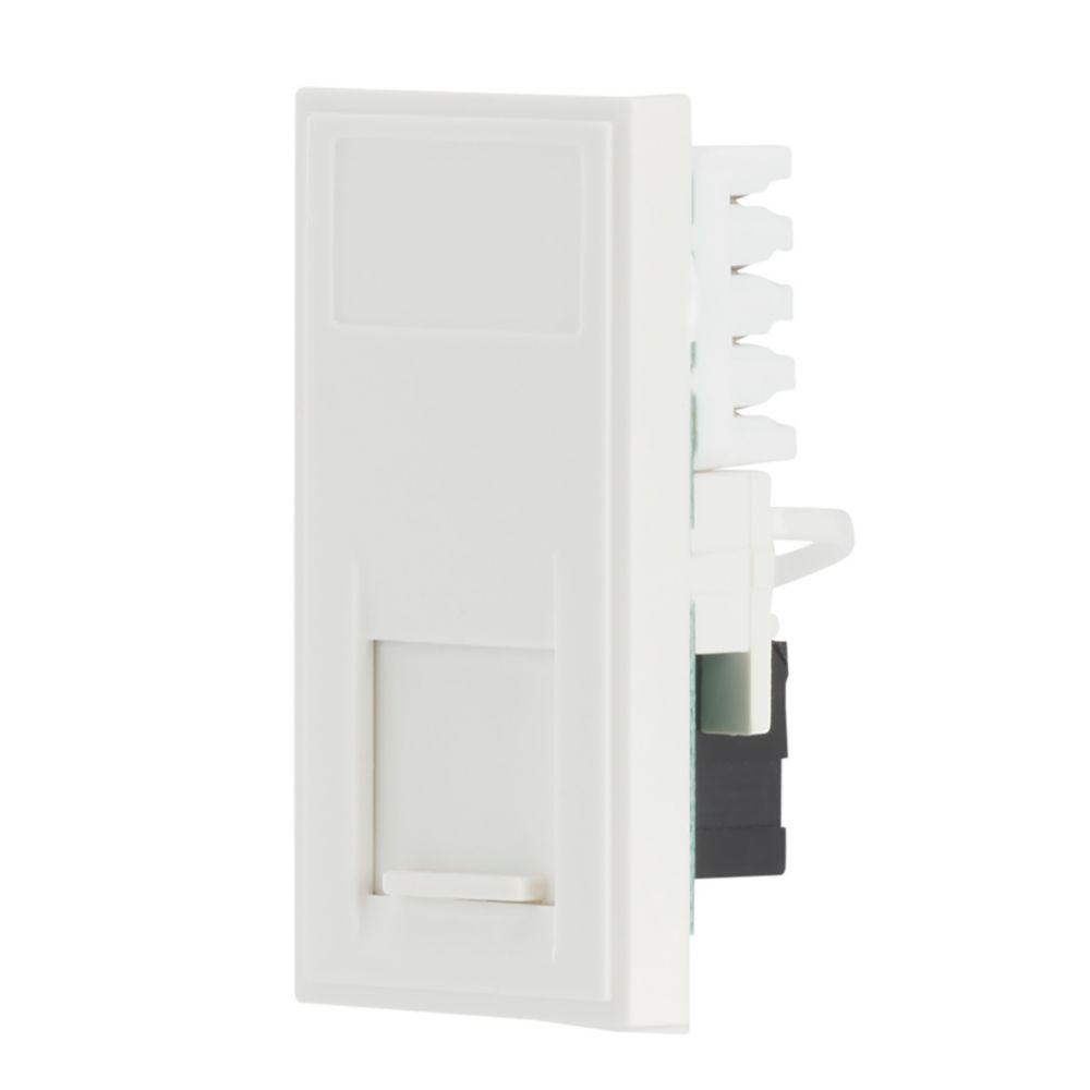 Contactum Media Modular RJ45 Ethernet Socket White - Screwfix