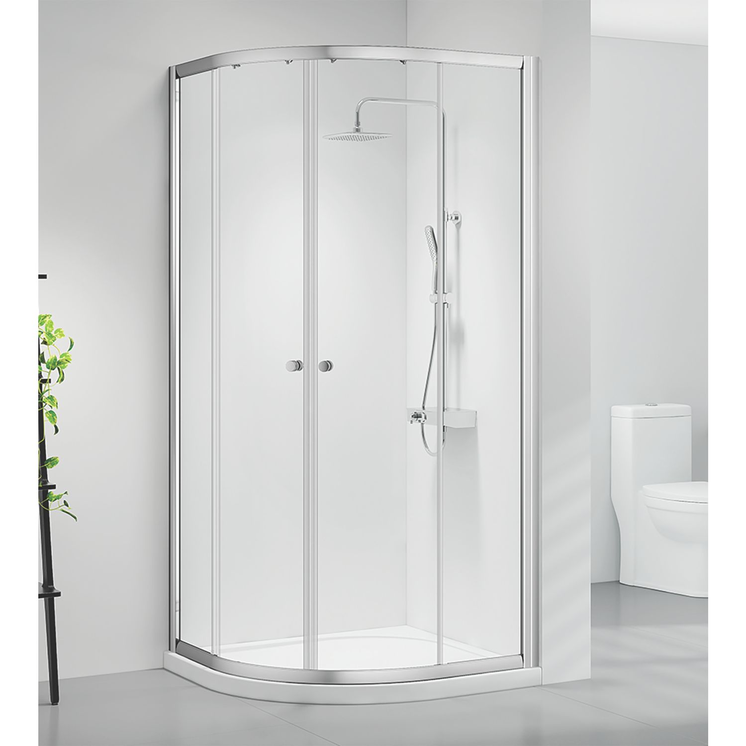 Triton Neo Six Framed Offset Quadrant Shower Enclosure Chrome 1200mm x 900mm x 1850mm (351TK)