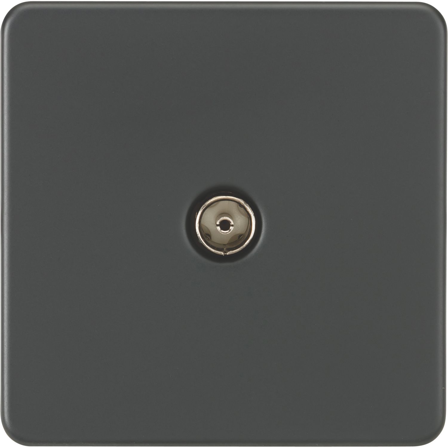 Knightsbridge 1-Gang Coaxial TV Socket Anthracite (351TY)