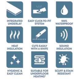 Kraus Hadley Light Oak Wood-Effect LVT Flooring 2.2m²