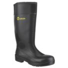 Amblers FS100 Construction Size 6.5  Black Steel Toe Cap Safety Wellies