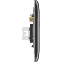 British General Nexus Metal 2-Gang Double RJ45 Ethernet Socket Black ...