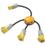 Defender 16A 3-Way Splitter Box 320mm 110V