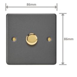 Varilight V-Pro 1-Gang 2-Way LED Dimmer Switch  Graphite Grey