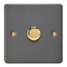 Varilight V-Pro 1-Gang 2-Way LED Dimmer Switch  Graphite Grey