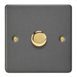 Varilight V-Pro 1-Gang 2-Way LED Dimmer Switch  Graphite Grey