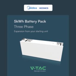 V-TAC 5kWh 102.4V LFP Wall Mounted Battery