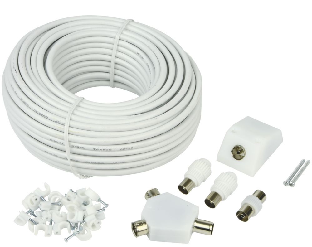 Labgear Coaxial Cable Kit 25m Screwfix