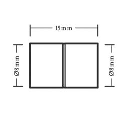 Flomasta  Brass End Feed Equal Couplers 8mm 2 Pack