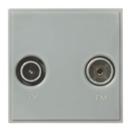 Knightsbridge  Duplex Modular Multimedia Socket Grey