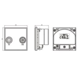 Knightsbridge  Duplex Modular Multimedia Socket Grey