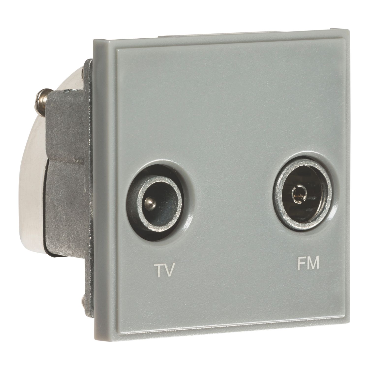 Knightsbridge Duplex Modular Multimedia Socket Grey (352CR)