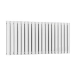 Reina Elips Double 600mm x 1440mm 5747BTU White Horizontal Designer Radiator