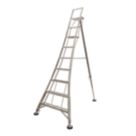Werner Aluminium 2.83m 7 Step Swingback Platform Step Ladder