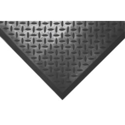 COBA Comfort-Lok Anti-Fatigue Floor End Mat Black 0.8m x 0.7m x 12.5mm