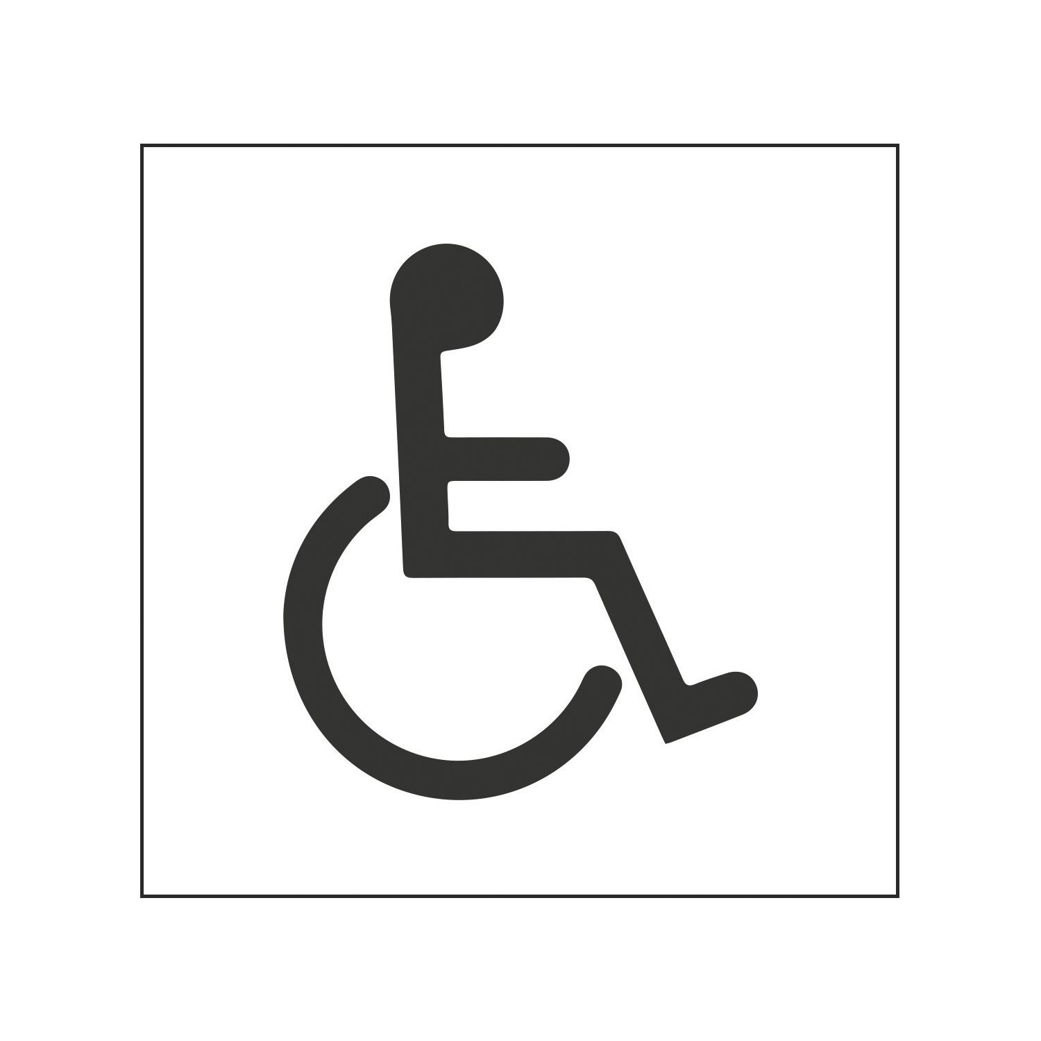 Essentials Disabled Toilet Symbol Sign 150mm x 150mm (352HL)