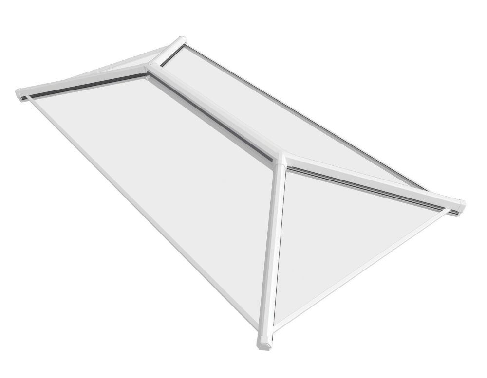 Crystal Clear Lantern Roof White 2500mm x 1500mm Screwfix