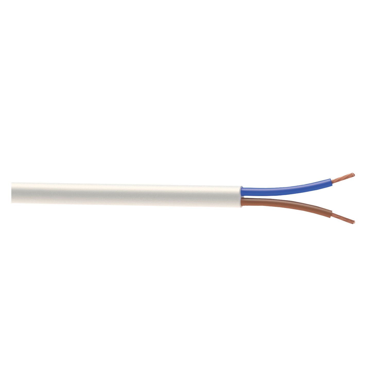 Time 3182Y White 2-Core 1.5mm² Flexible Cable 50m Drum (352JY)