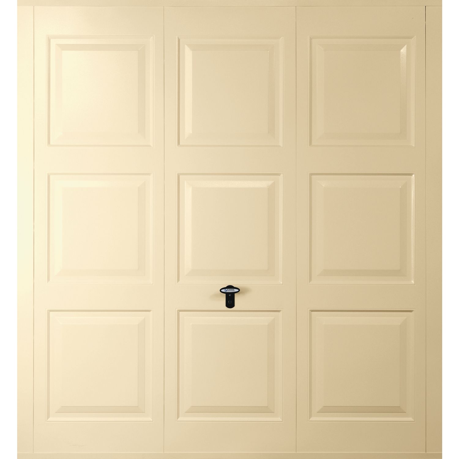 Gliderol Georgian 7' x 6' 6" Non-Insulated Frameless Steel Up & Over Garage Door Ivory (352VR)
