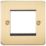 Knightsbridge Flat Plate 2-Module Modular Faceplate Brushed Brass