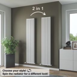 Ximax George Twist 1800mm x 590mm 6577BTU White Vertical Designer Radiator