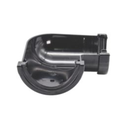 FloPlast MiniFlo uPVC 90° Half Round Gutter Angle Black 76mm