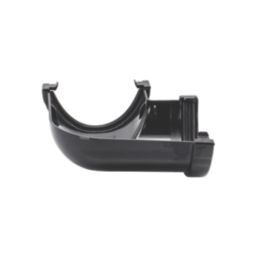 FloPlast MiniFlo uPVC 90° Half Round Gutter Angle Black 76mm