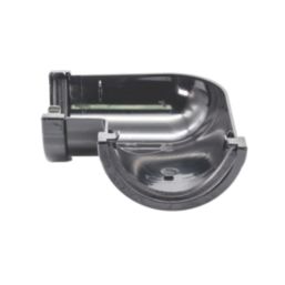 FloPlast MiniFlo uPVC 90° Half Round Gutter Angle Black 76mm