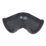 FloPlast MiniFlo uPVC 90° Half Round Gutter Angle Black 76mm