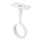 Smith & Locke Round Centre Bracket White 25mm