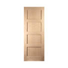 Jeld-Wen  Unfinished Oak Veneer Wooden 4-Panel Shaker Internal Door 2040 x 726mm