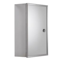 Croydex  Lockable 1-Door Bathroom Medicine Cabinet   250mm x 130mm x 400mm