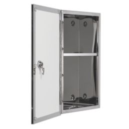 Croydex  Lockable 1-Door Bathroom Medicine Cabinet   250mm x 130mm x 400mm