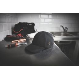 Site Bump Cap Black One Size Screwfix