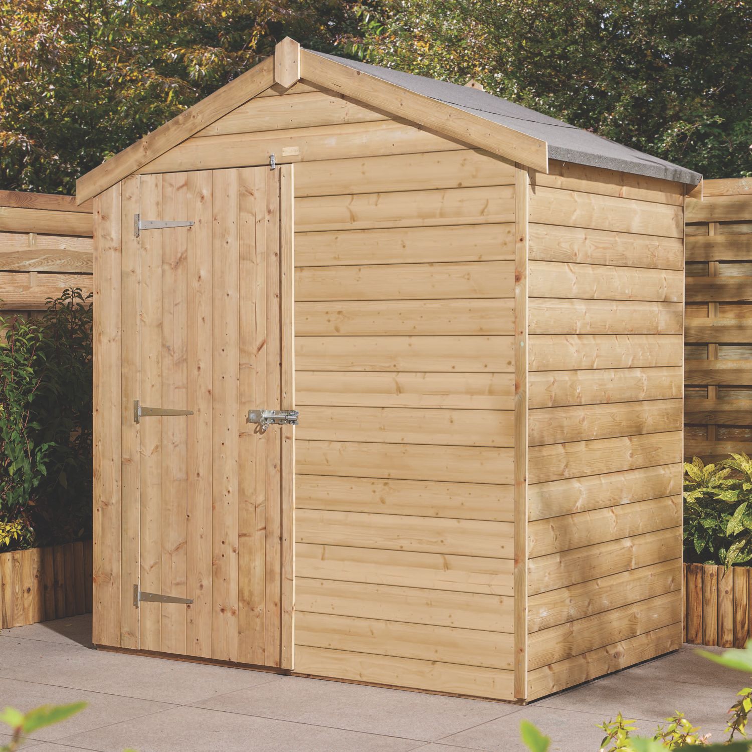 Rowlinson 6' x 4' (Nominal) Apex Shiplap Timber Shed (353CL)