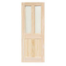 Victorian 2-Clear Light Unfinished Pine Wooden 2-Panel Internal Door 1981mm x 838mm