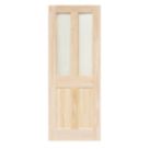 Victorian 2-Clear Light Unfinished Pine Wooden 2-Panel Internal Door 1981mm x 838mm