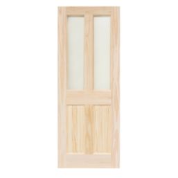 Victorian 2-Clear Light Unfinished Pine Wooden 2-Panel Internal Door 1981mm x 838mm