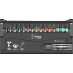 Wera Bit-Check 1/4" Hex Shank Mixed Impaktor TriTorsion Screwdriver Bit Set 30 Pieces