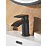 Highlife Bathrooms Coll Basin Mono Mixer with Clicker Waste Matt Black