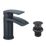 Highlife Bathrooms Coll Matt Black 145mm Cloakroom Lever Mono Basin Mixer Tap  With Clicker Waste