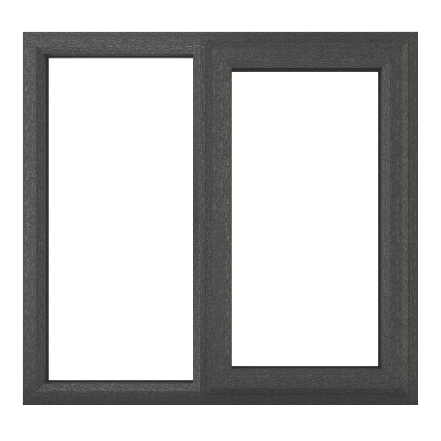 Crystal Right-Hand Opening Clear Triple-Glazed Casement Anthracite on White uPVC Window 905mm x 965mm (353JM)