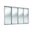 Spacepro Classic 4-Door Sliding Wardrobe Door Kit Graphite Frame Mirror Panel 2370mm x 2260mm