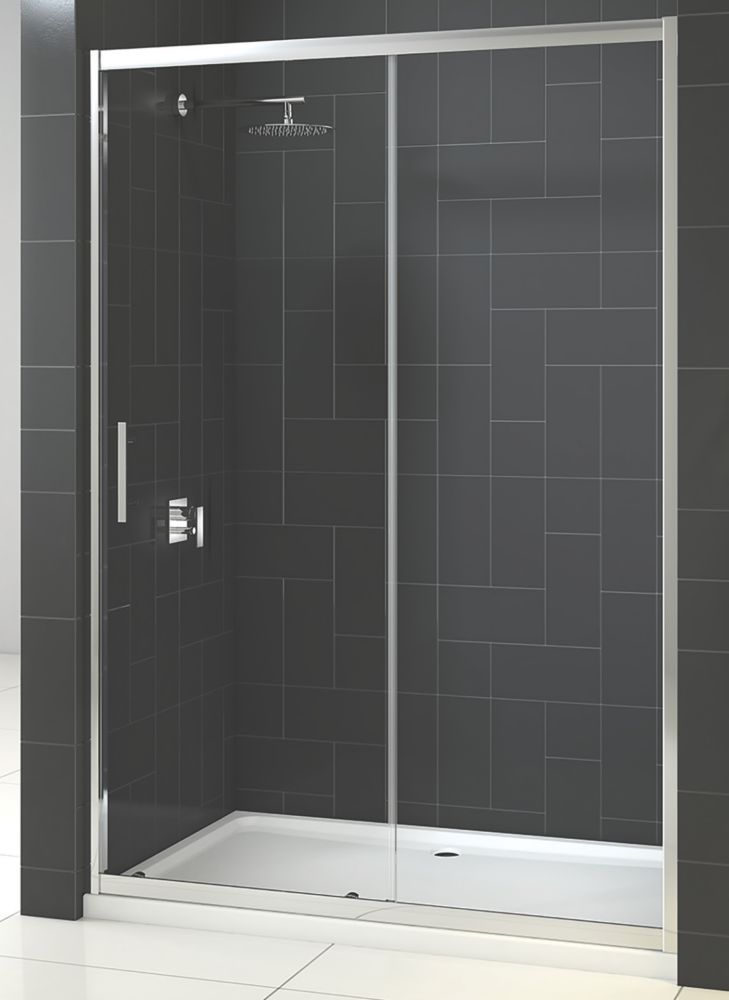 Triton Fast Fix Framed Rectangular Sliding Shower Door Chrome 1200mm x 1900mm