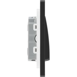 British General Evolve 10A 1-Gang 3-Pole Fan Isolator Switch Satin Brass  with Black Inserts