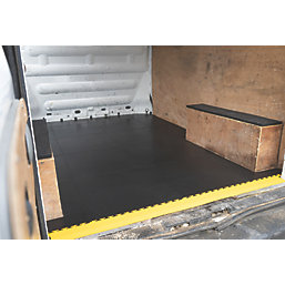 Ecotile E500/7 Transit Van Interlocking Floor Tile Pack Black / Yellow 5m² 23 Pieces